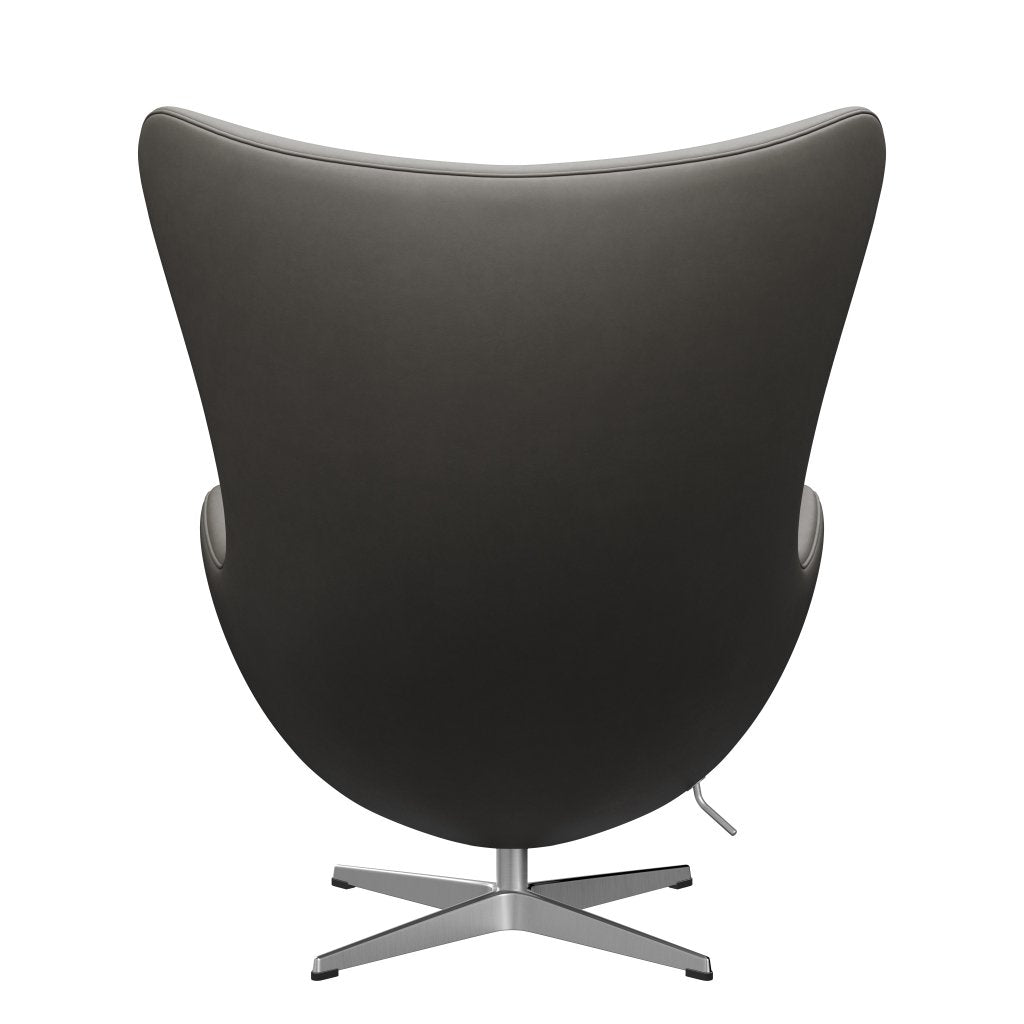 [product_category]-Fritz Hansen The Egg Lounge Chair Leather, Satin Brushed Aluminum/Essential Lava-Fritz Hansen-3316-STLAVA-SPAL-FRI-4