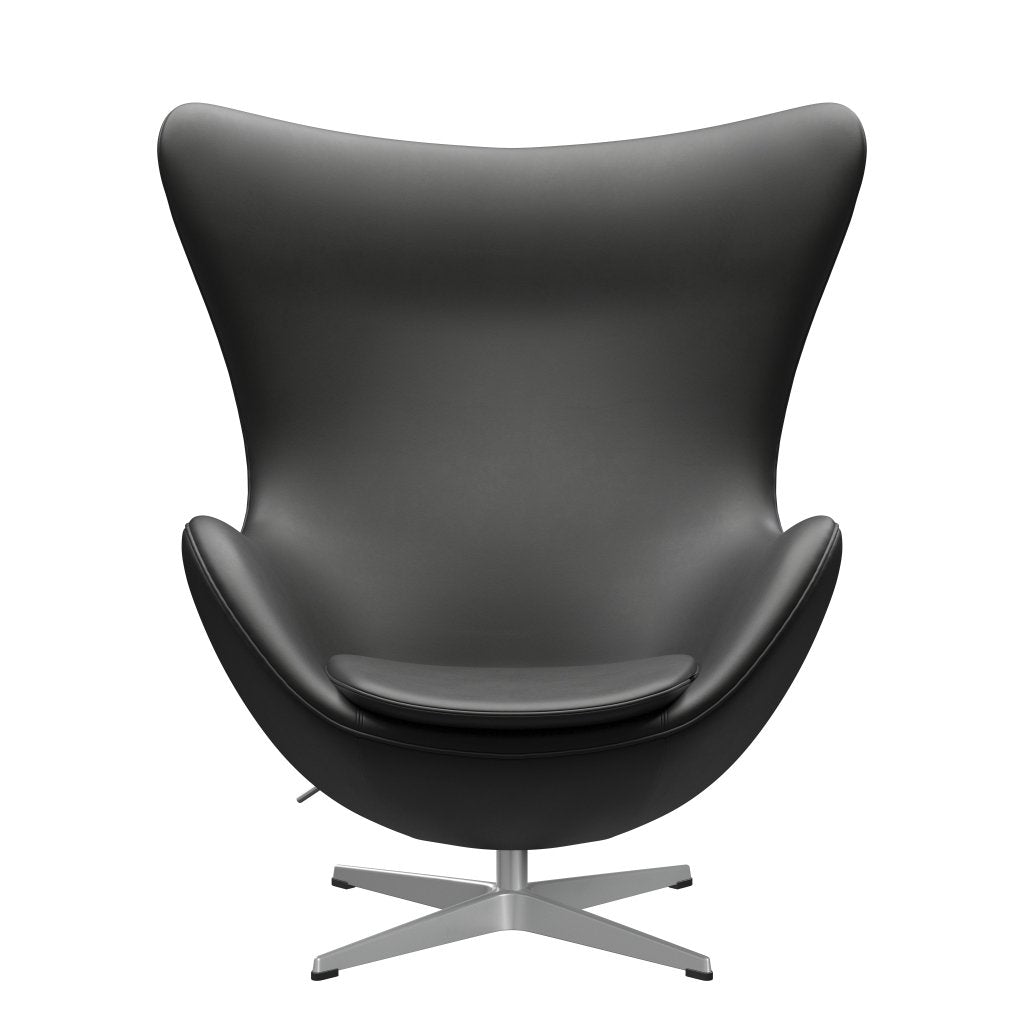 [product_category]-Fritz Hansen The Egg Lounge Chair Leather, Silver Grey/Essential Black-Fritz Hansen-3316-STBLA-SGBASE-FRI-1