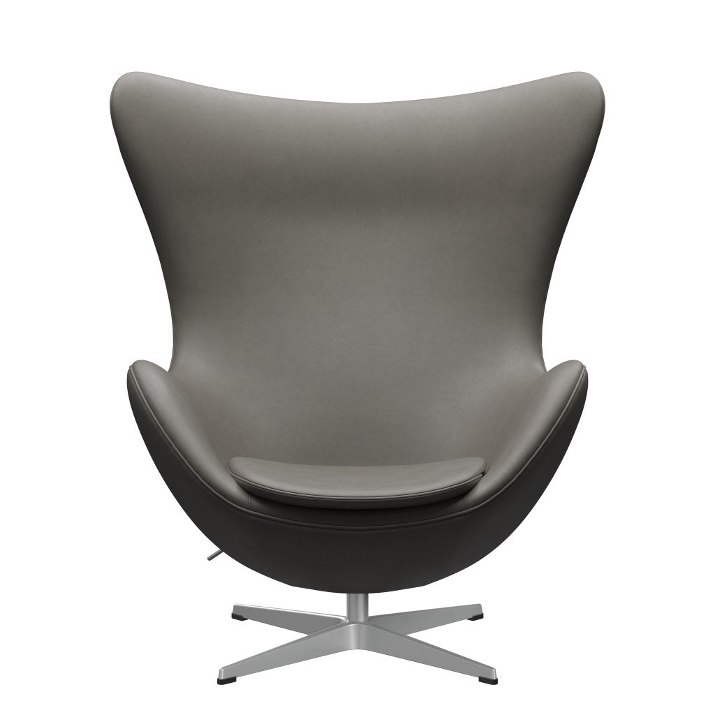 [product_category]-Fritz Hansen The Egg Lounge Chair Leather, Silver Grey/Essential Lava-Fritz Hansen-3316-STLAVA-SGBASE-FRI-1