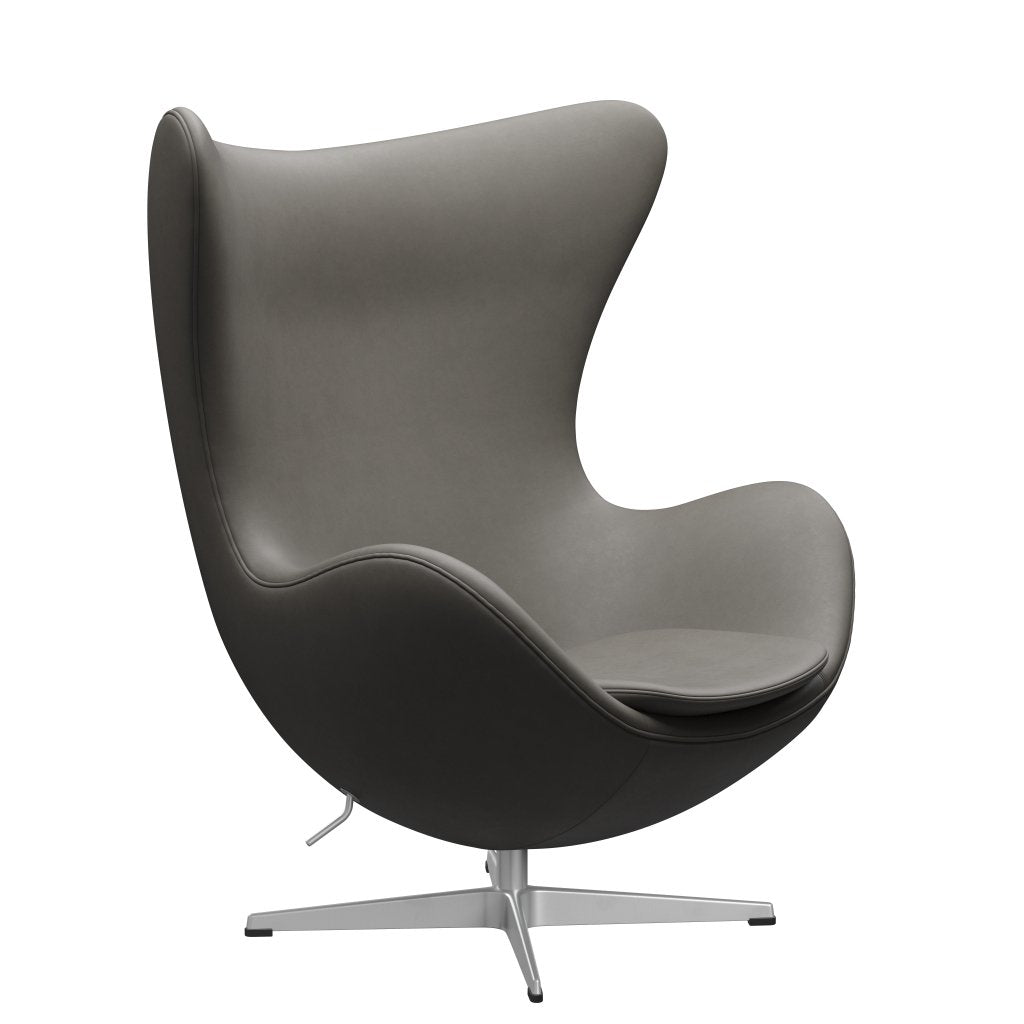 [product_category]-Fritz Hansen The Egg Lounge Chair Leather, Silver Grey/Essential Lava-Fritz Hansen-3316-STLAVA-SGBASE-FRI-2