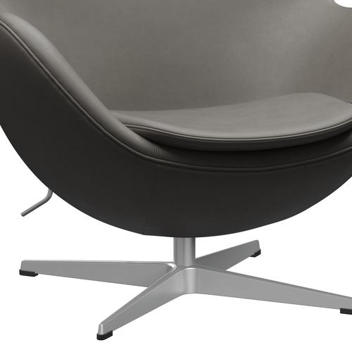 [product_category]-Fritz Hansen The Egg Lounge Chair Leather, Silver Grey/Essential Lava-Fritz Hansen-3316-STLAVA-SGBASE-FRI-6