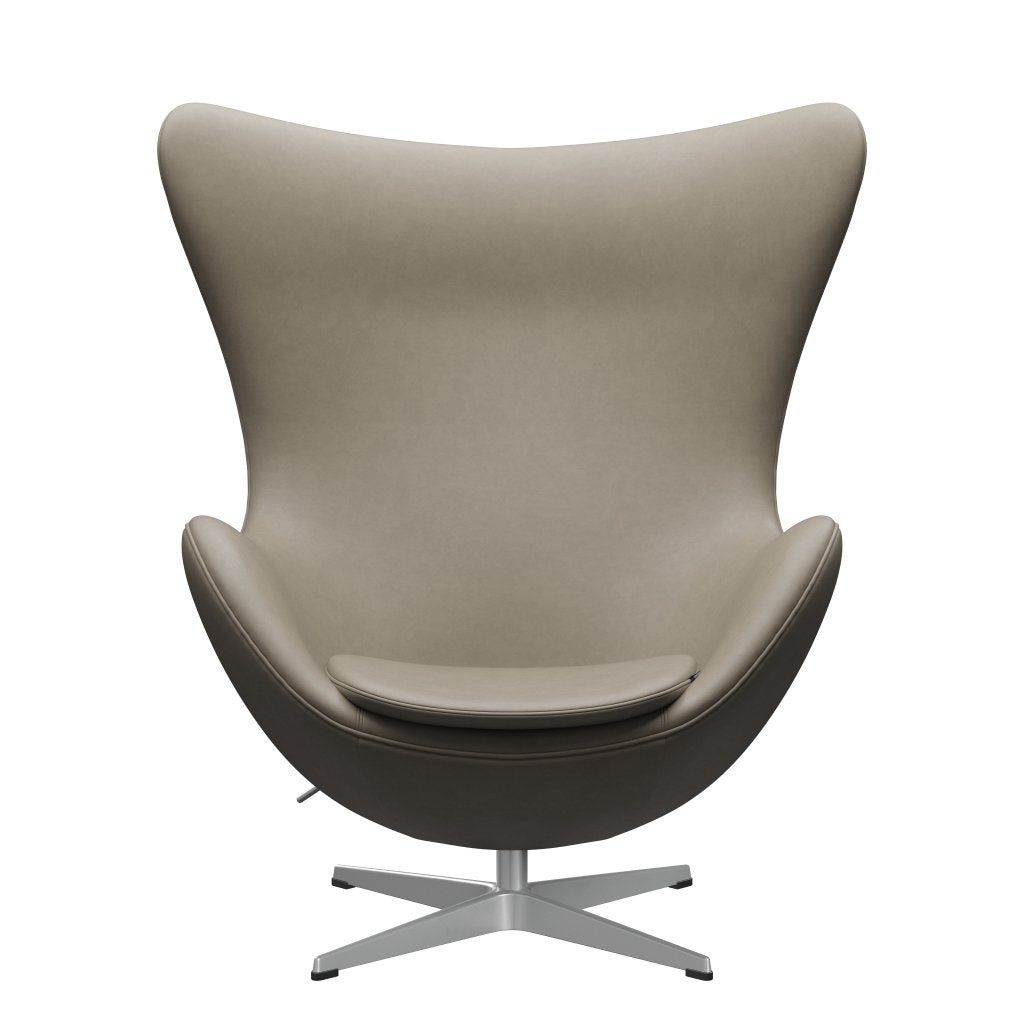 [product_category]-Fritz Hansen The Egg Lounge Chair Leather, Silver Grey/Essential Light Grey-Fritz Hansen-3316-STLIGR-SGBASE-FRI-1