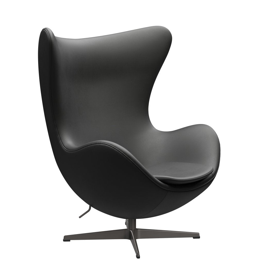 [product_category]-Fritz Hansen The Egg Lounge Chair Leather, Warm Graphite/Essential Black-Fritz Hansen-3316-STBLA-WGBASE-FRI-2