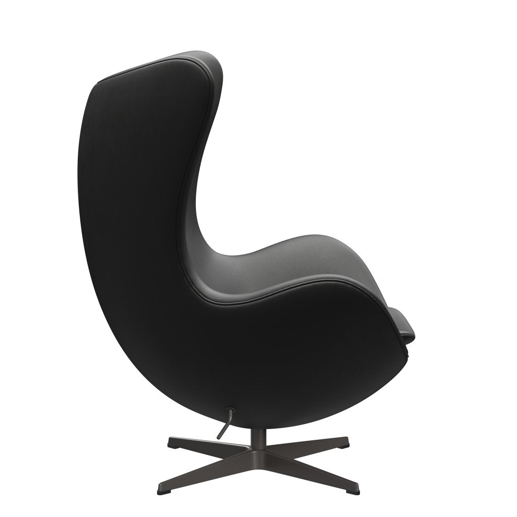 [product_category]-Fritz Hansen The Egg Lounge Chair Leather, Warm Graphite/Essential Black-Fritz Hansen-3316-STBLA-WGBASE-FRI-3