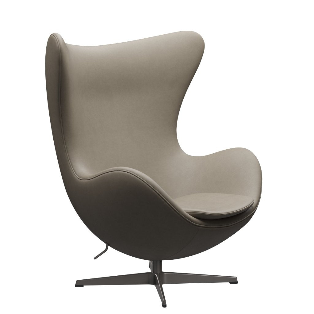 [product_category]-Fritz Hansen The Egg Lounge Chair Leather, Warm Graphite/Essential Light Grey-Fritz Hansen-3316-STLIGR-WGBASE-FRI-2
