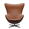 Fritz Hansen The Egg™ Lounge Chair Leather, Warm Graphite/Essential Walnut
