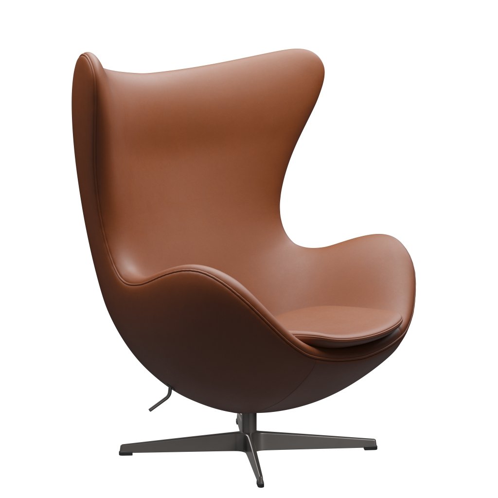[product_category]-Fritz Hansen The Egg Lounge Chair Leather, Warm Graphite/Essential Walnut-Fritz Hansen-3316-STWALT-WGBASE-FRI-2