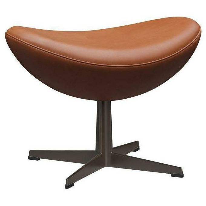 [product_category]-Fritz Hansen The Egg Stool Leather, Brown Bronze/Grace Walnut-Fritz Hansen-3127-Grace-Walnut-Brown-Bronze-FRI-1