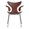 Fritz Hansen The Lily™ Armchair, Fully Upholstered With Grace Chestnut Leather Anniversary Collection