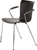 Fritz Hansen Vico Duo™ Vm111 Chair With Armrest Chrome Legs, Black Ash