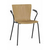 Fritz Hansen Vico Duo™ Vm113 Chair With Armrest Oak, Black/Oak Brown