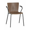 Fritz Hansen Vico Duo™ Vm113 Chair With Armrest Walnut, Black/Walnut