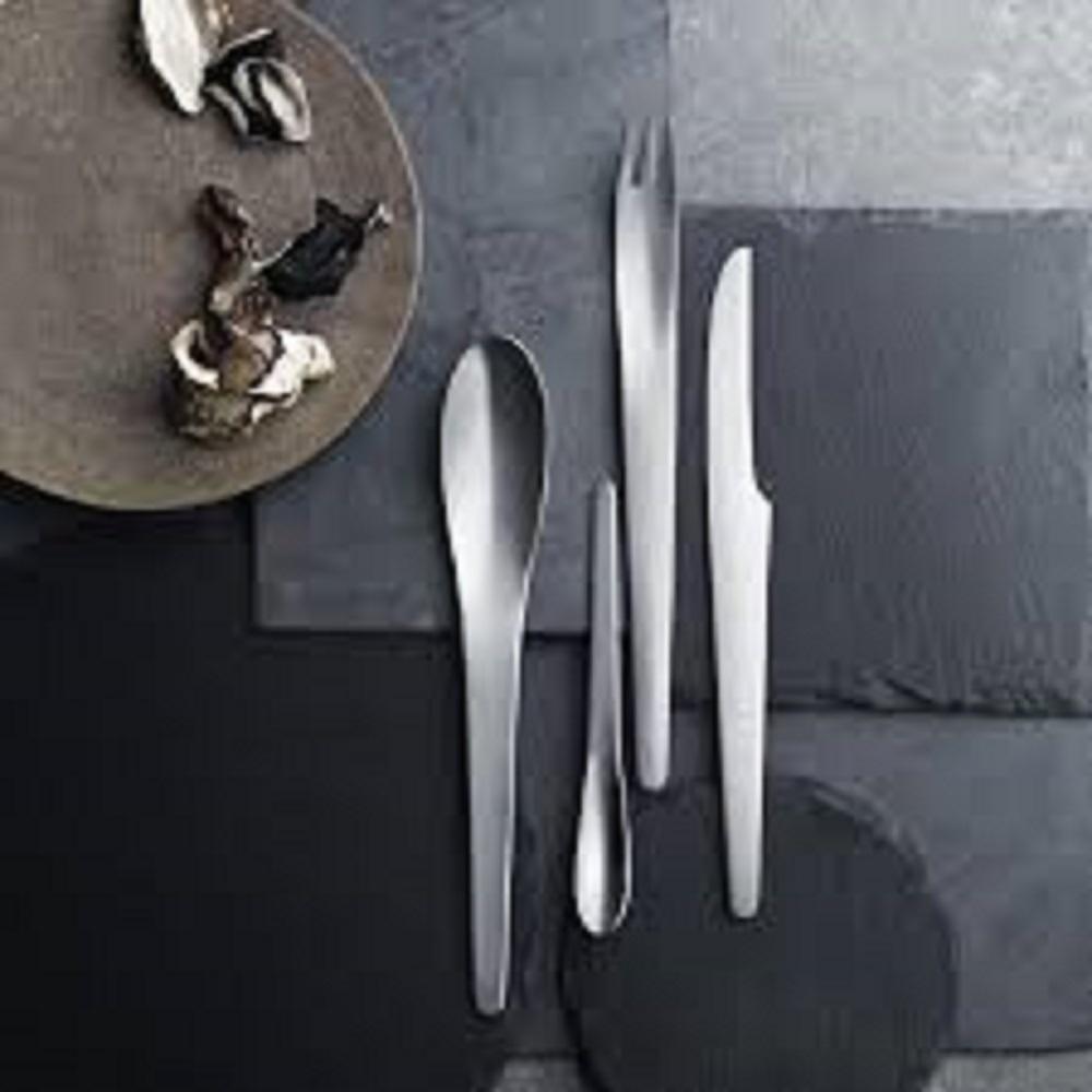 [product_category]-Georg Jensen Arne Jacobsen Dessert Cutlery, 8 Pieces-Georg Jensen-5713275066071-10014949-GEO-3
