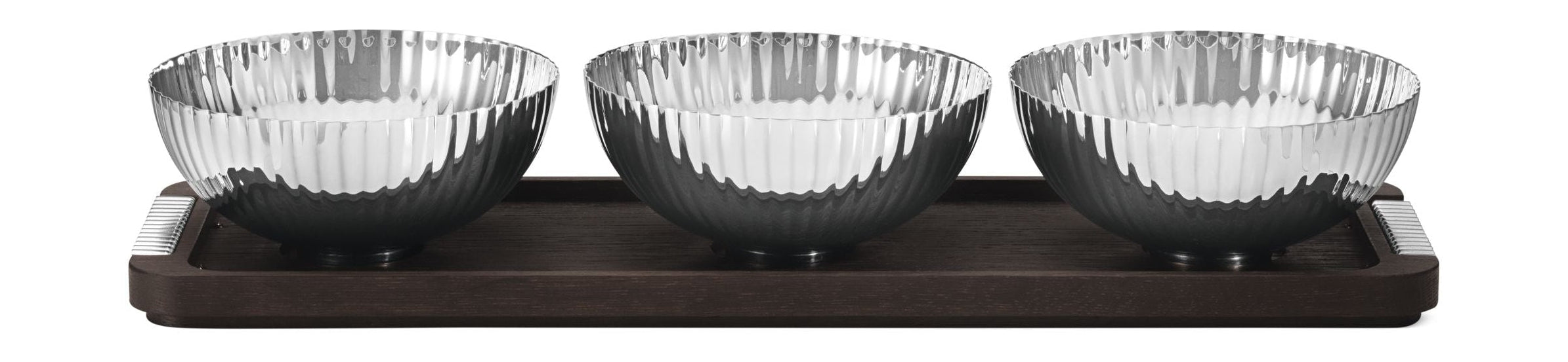 [product_category]-Georg Jensen Bernadotte Bowl Set With Tray, 4 Pieces-Georg Jensen-5713275085546-10018216-GEO-1