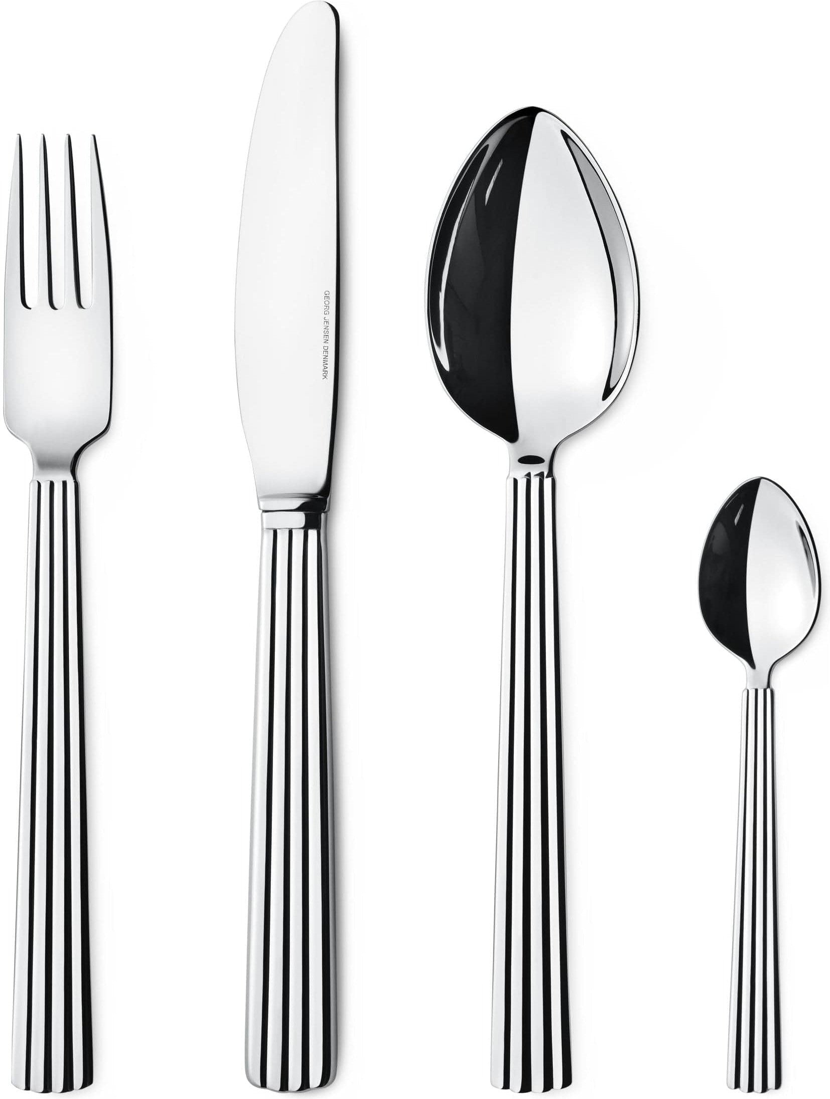 [product_category]-Georg Jensen Bernadotte Cutlery, 4 Piece Set-Georg Jensen-5705145073630-3609504-GEO-1