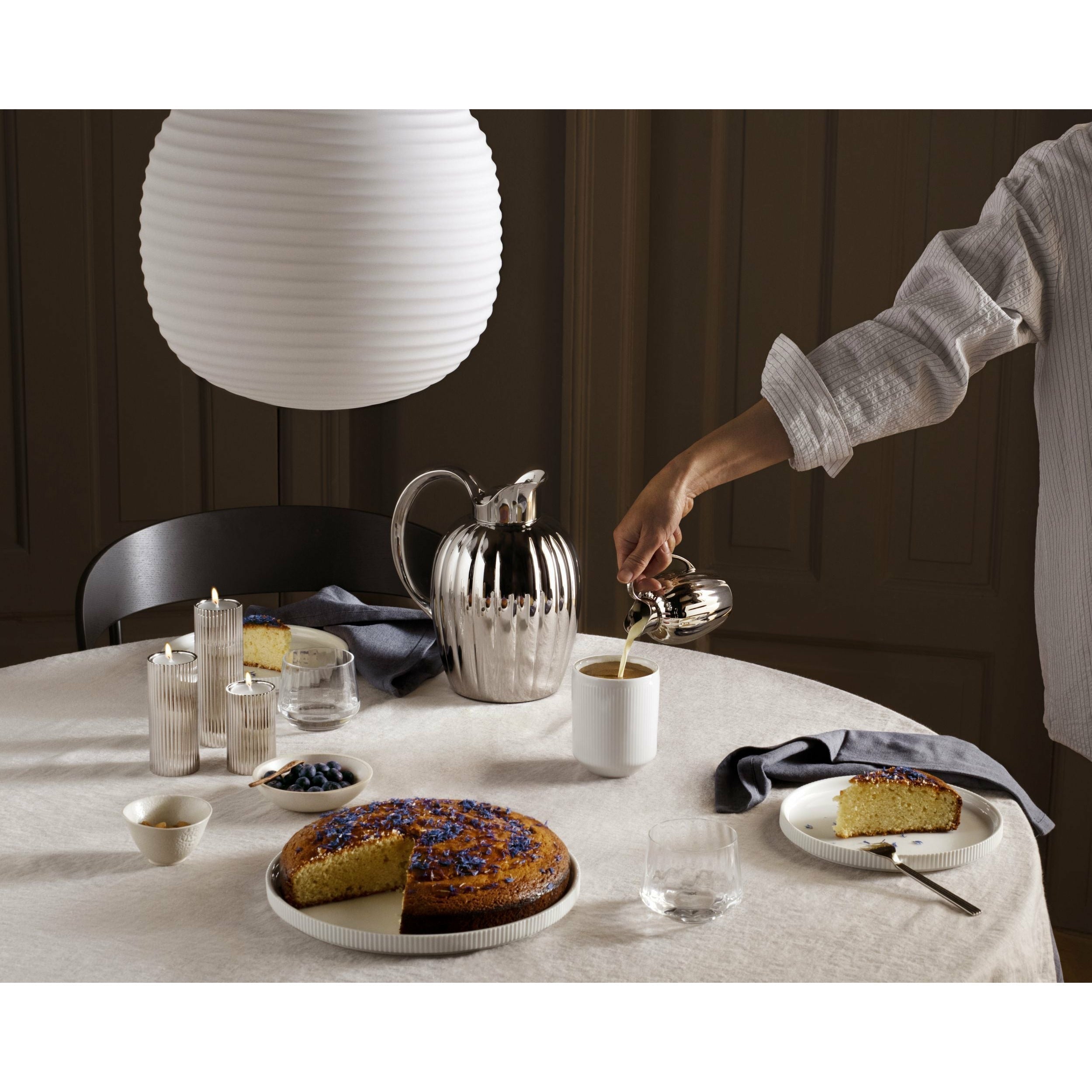[product_category]-Georg Jensen Bernadotte Tealight & Candle Holder, Set Of 3, Stainless Steel-Georg Jensen-5713275209447-10019290-GEO-11