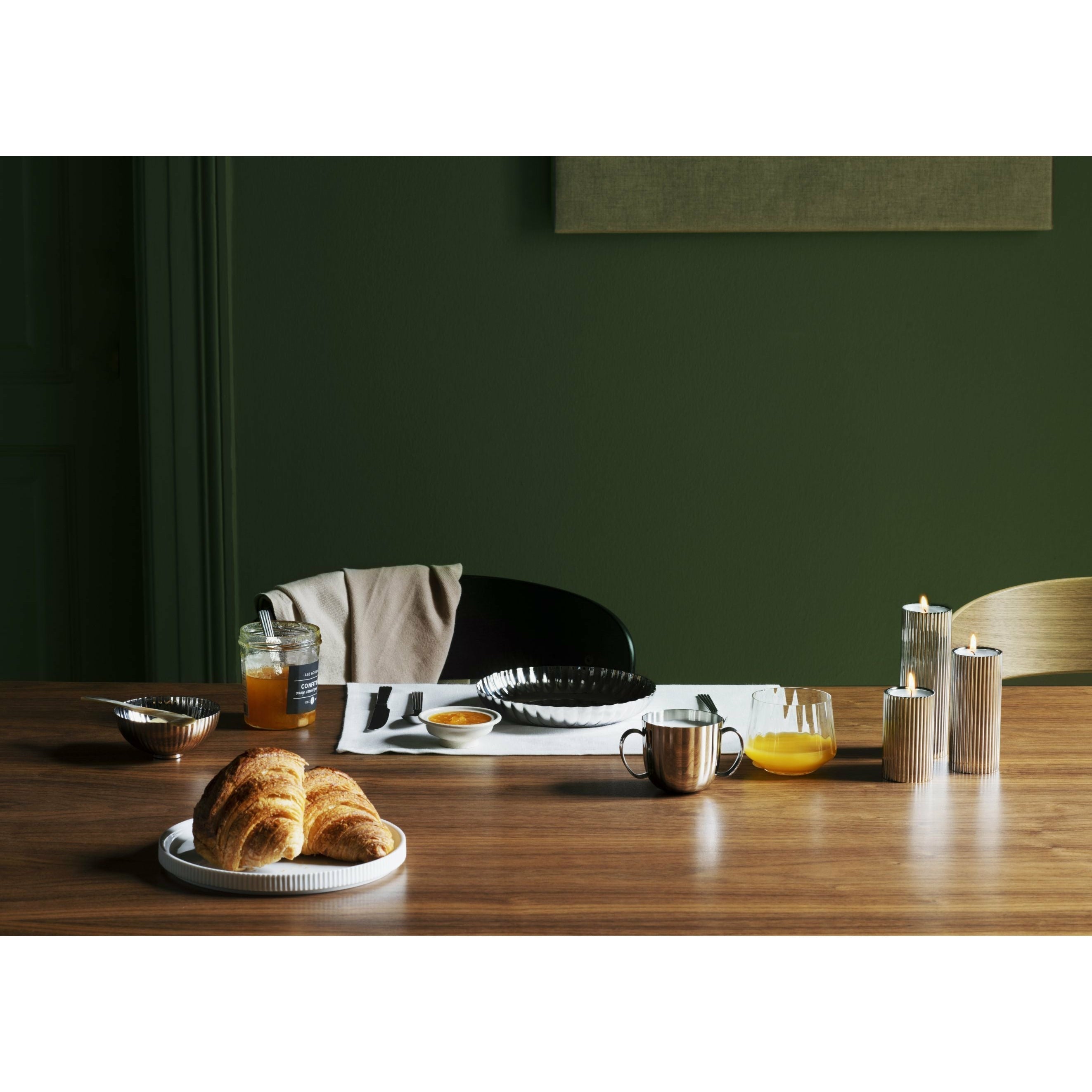 [product_category]-Georg Jensen Bernadotte Tealight & Candle Holder Stainless Steel, Medium-Georg Jensen-5713275209423-10019288-GEO-6