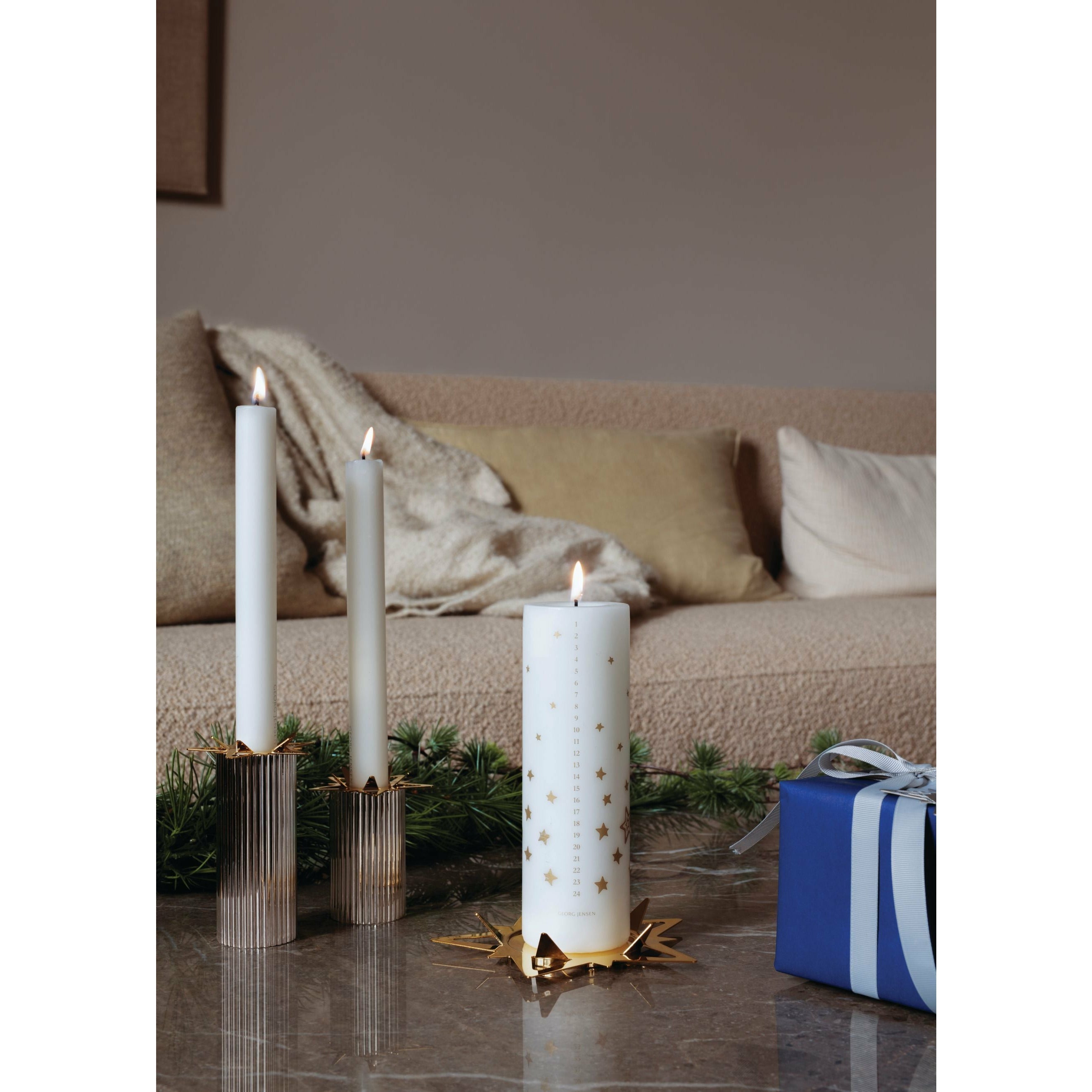 [product_category]-Georg Jensen Classic Christmas Star Candle Holder For Block Candles, Gold Plated-Georg Jensen-5713275209867-10019320-GEO-4