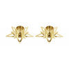 Georg Jensen Classic Christmas Star Candle Holder For Rod Candles, Set Of 2, Gold Plated