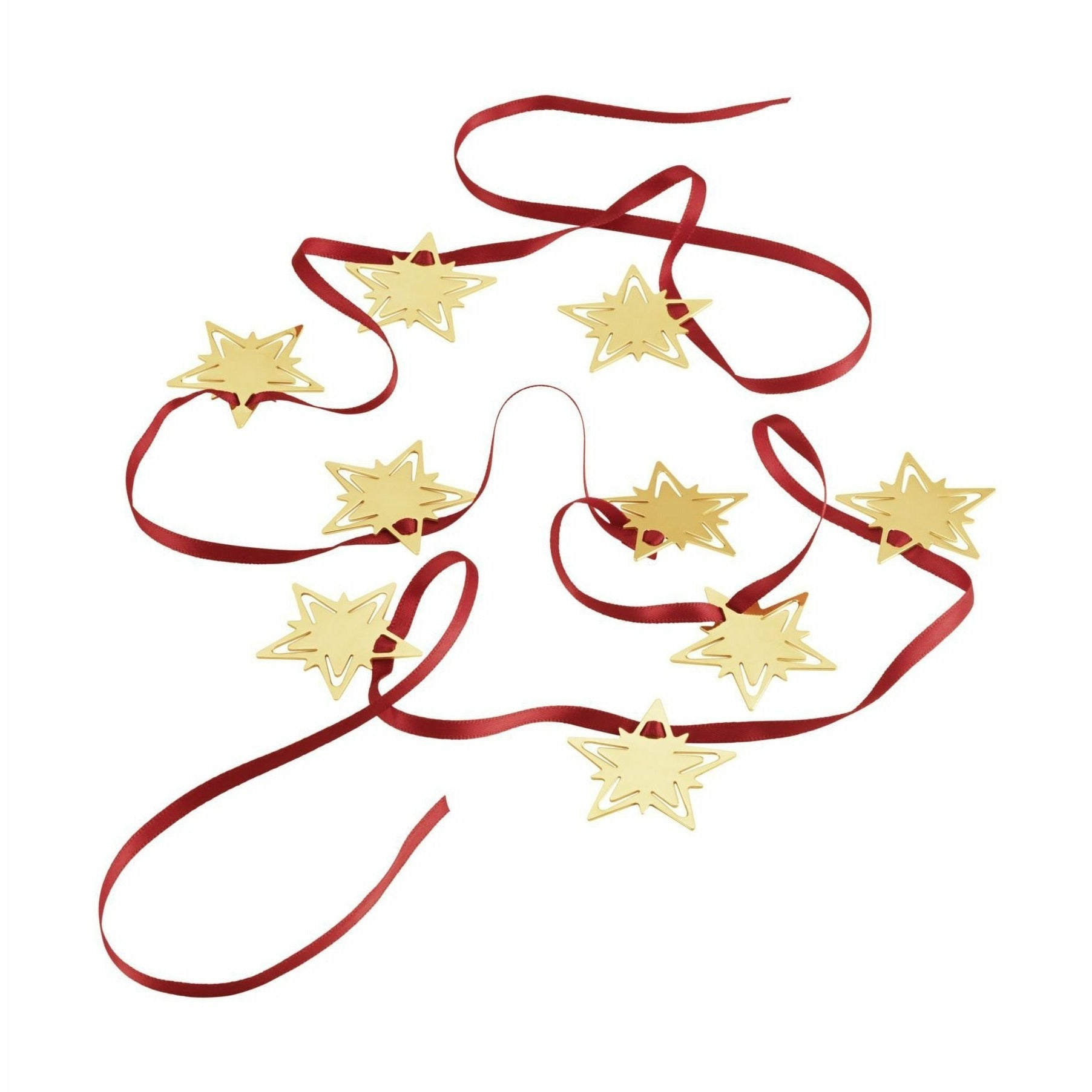 [product_category]-Georg Jensen Classic Christmas Star Garland, 1 M Red, Gold Plated-Georg Jensen-5713275209843-10019319-GEO-1