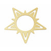 Georg Jensen Classic Christmas Star Napkin Ring/Place Card Holder, Set Of 2, Gold Plated