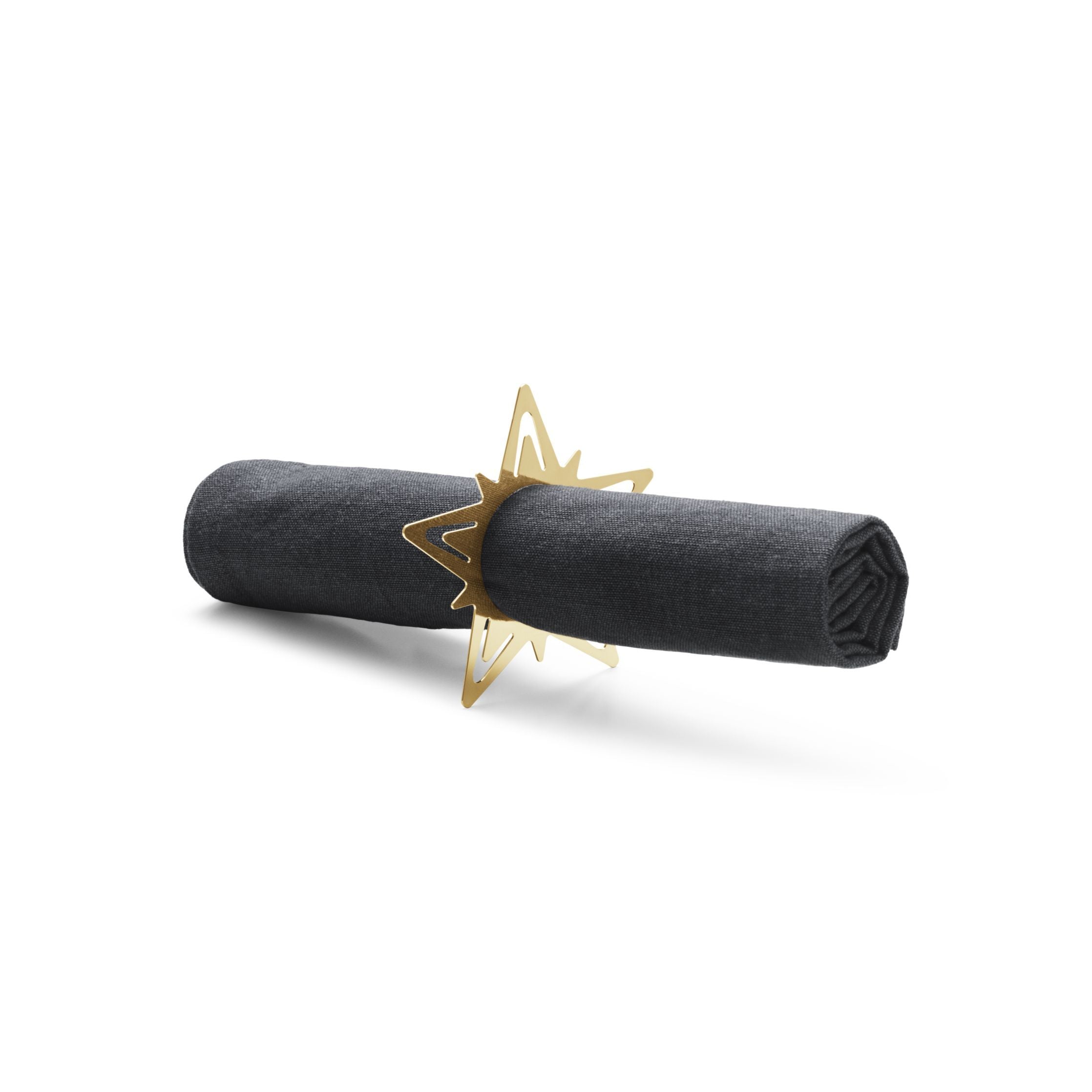 [product_category]-Georg Jensen Classic Christmas Star Napkin Ring/Place Card Holder, Set Of 2, Gold Plated-Georg Jensen-5713275209904-10019322-GEO-2