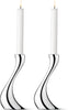 Georg Jensen Cobra Lysestage Sølv 20 Cm, 2 Stk. 