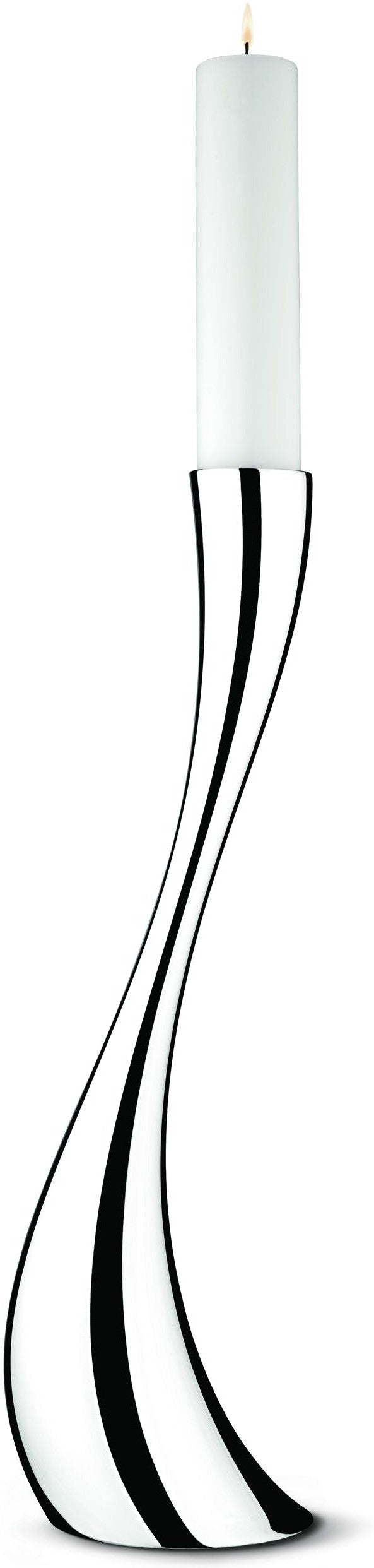 [product_category]-Georg Jensen Cobra Floor Candle Holder Black/White, 60 Cm-Georg Jensen-5705145083288-3586633-GEO-1