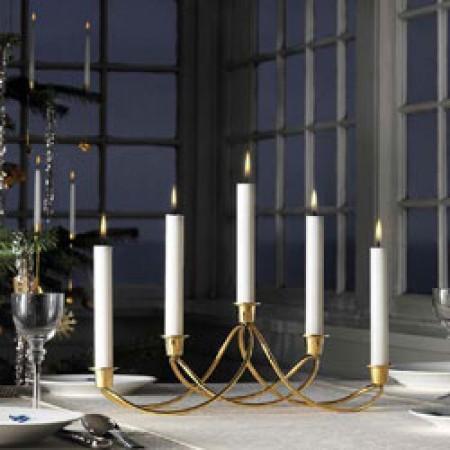 [product_category]-Georg Jensen Harmony Candle Holder, Gold Plating-Georg Jensen-5705145262898-3586142-GEO-3
