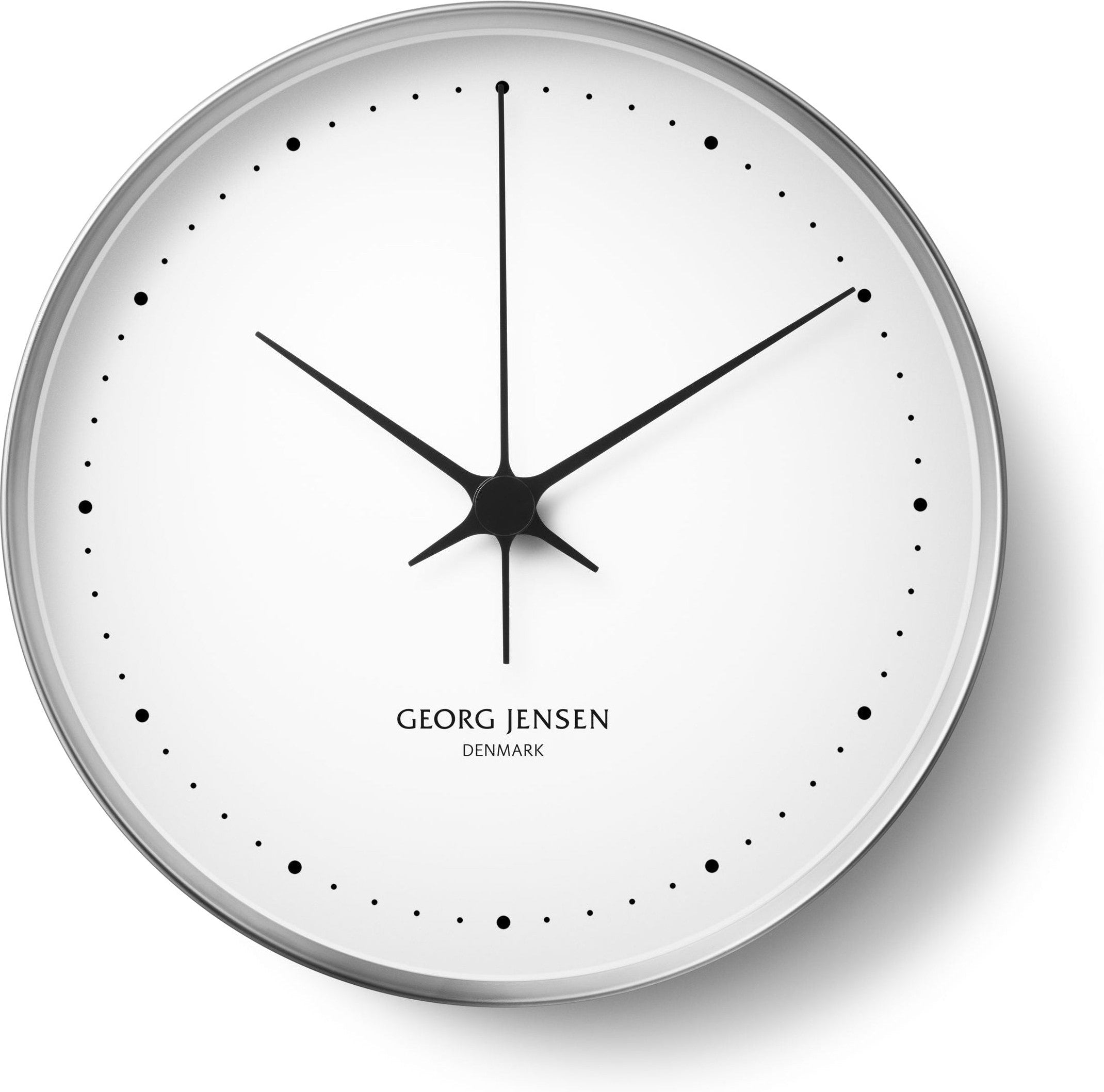 [product_category]-Georg Jensen Koppel Wall Clock Stainless Steel/White, 30 Cm-Georg Jensen-5705145026896-3587583-GEO-1
