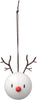 Hoptimist Christmas Ball Reindeer White, 2 stk.
