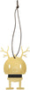 Hoptimist Ornament Reindeer Brass Small, 2 Pcs.