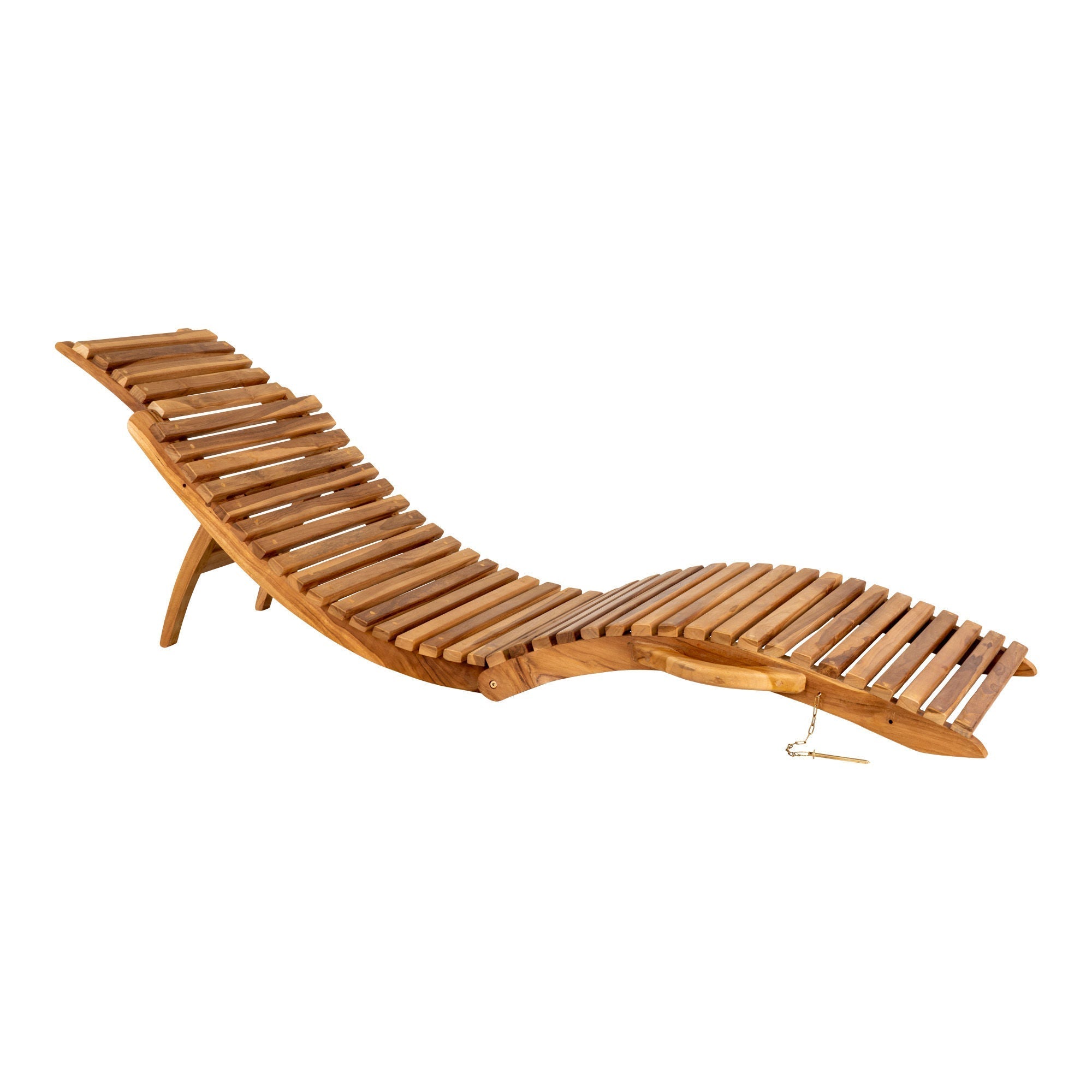 House Nordic Arrieta Sunlounger In Teak Wood, Nature