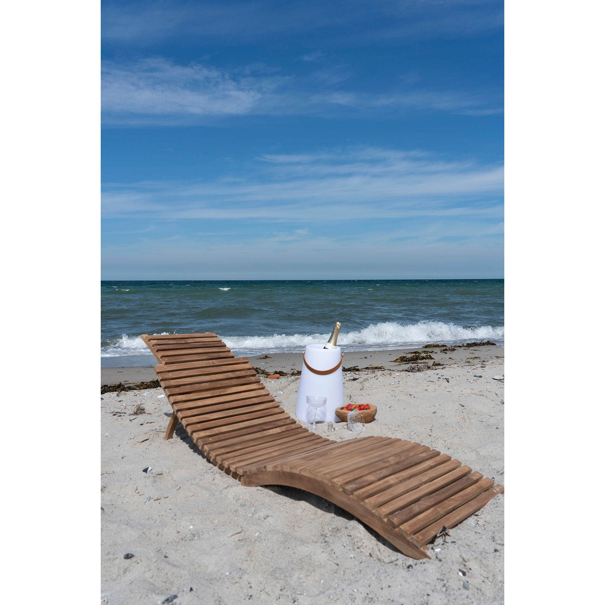 House Nordic Arrieta Sunlounger In Teak Wood, Nature