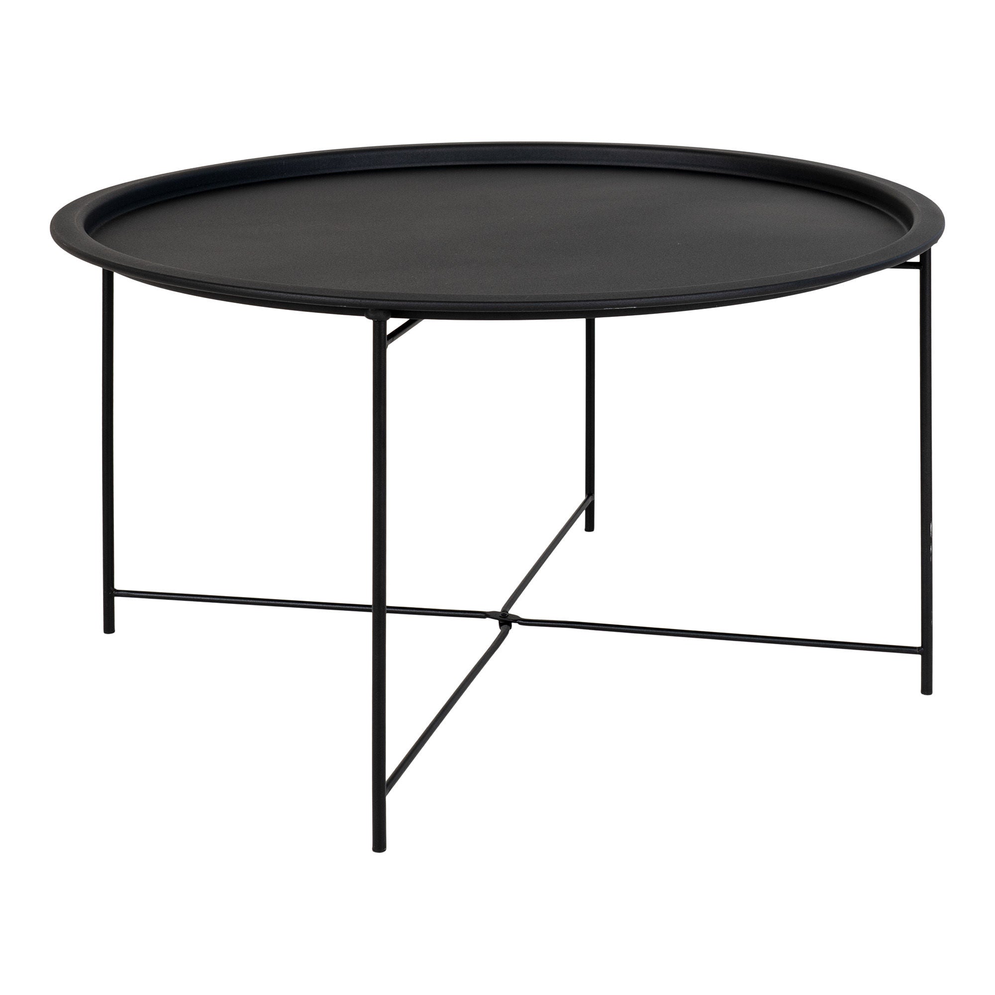 House Nordic Bastia Coffee Table In Steel, Black ø75x43 Cm