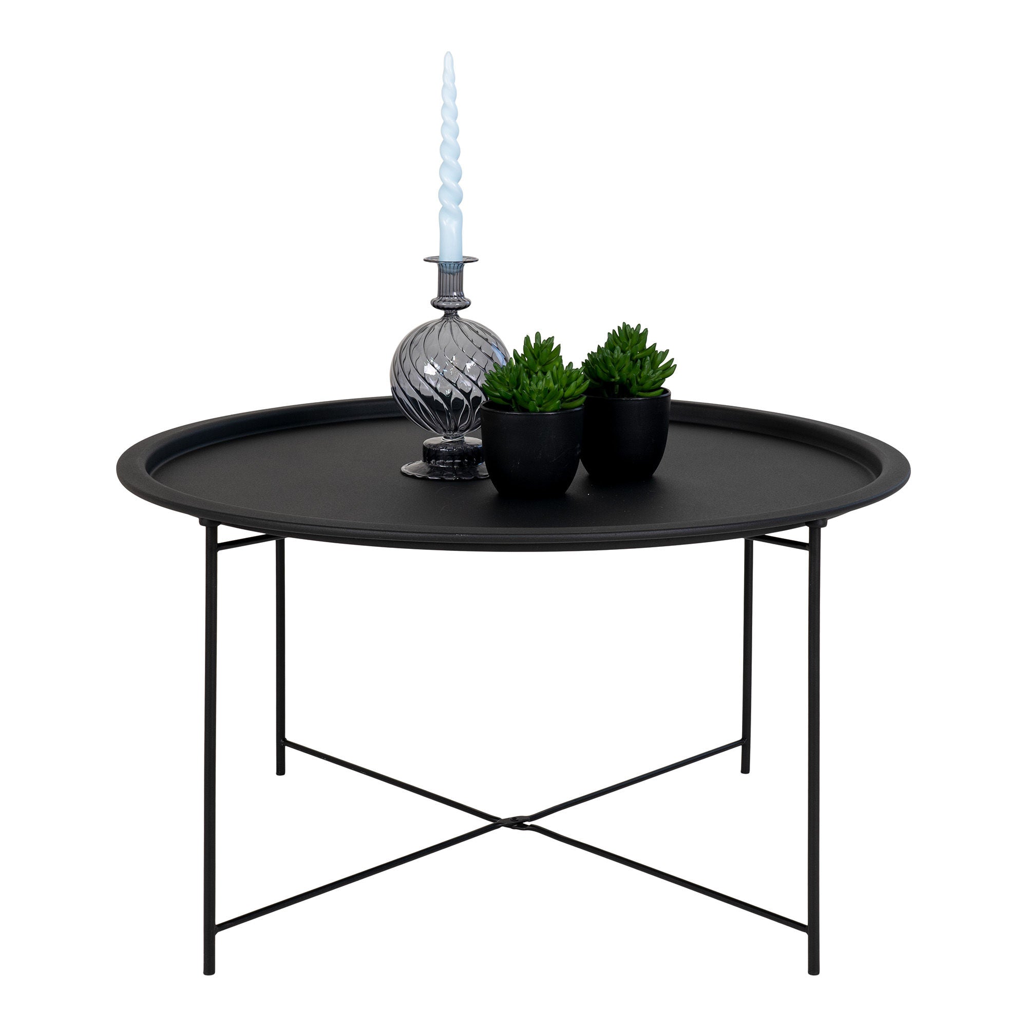 House Nordic Bastia Coffee Table In Steel, Black ø75x43 Cm