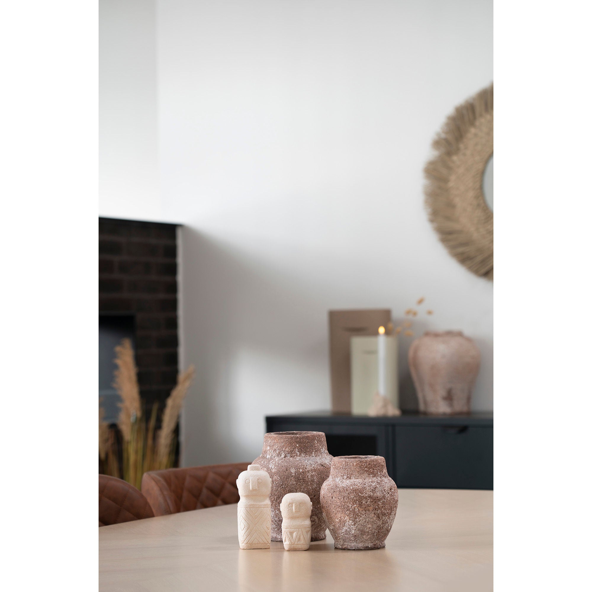 House Nordic Decoration, Cement, Beige, 5,5x5,5x10 Cm