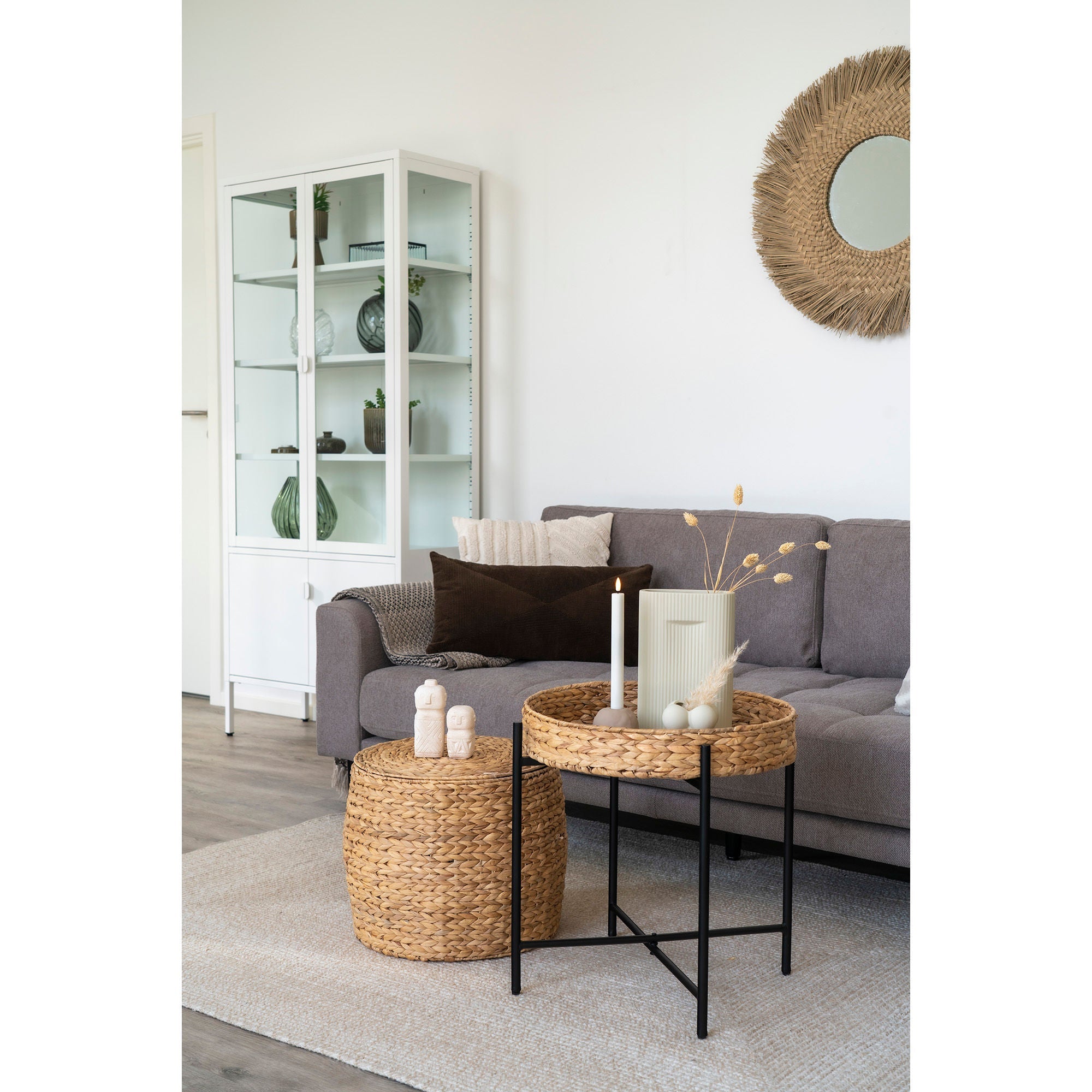 House Nordic Decoration, Cement, Beige, 6,5x6,5x15 Cm
