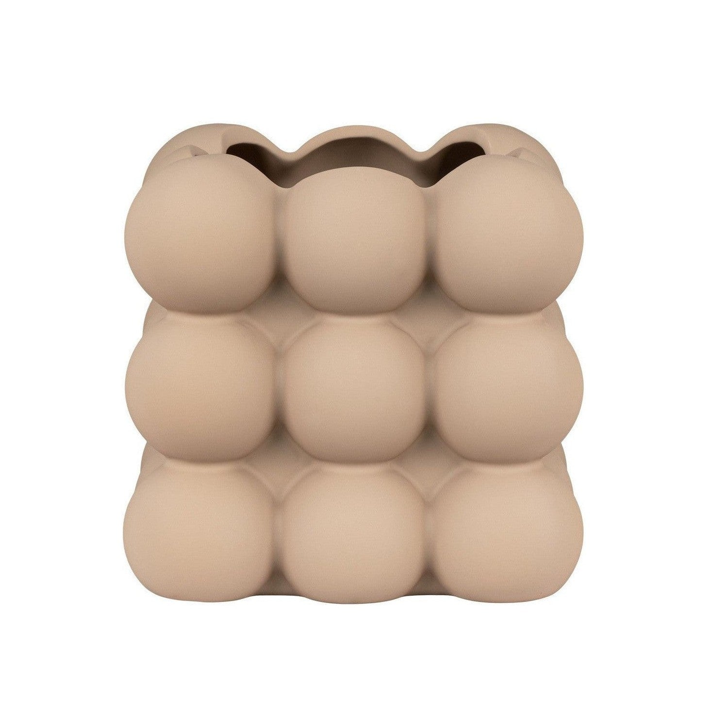 House Nordic Flowerpot, Ceramic, Brown, 13,5x13,5x13 Cm