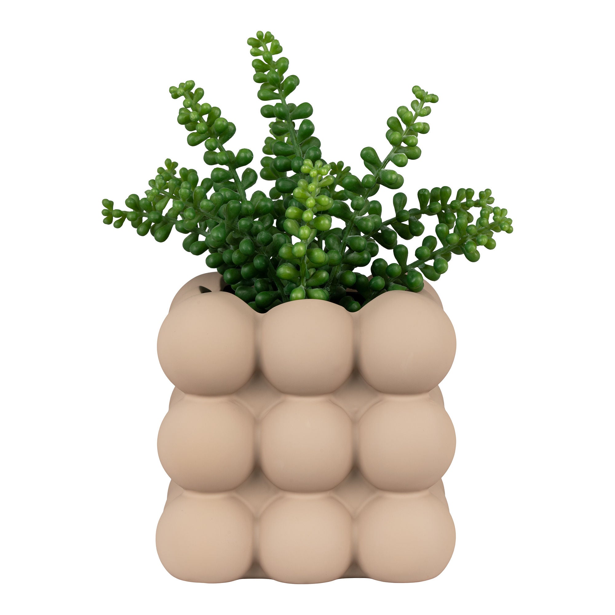 House Nordic Flowerpot, Ceramic, Brown, 13,5x13,5x13 Cm