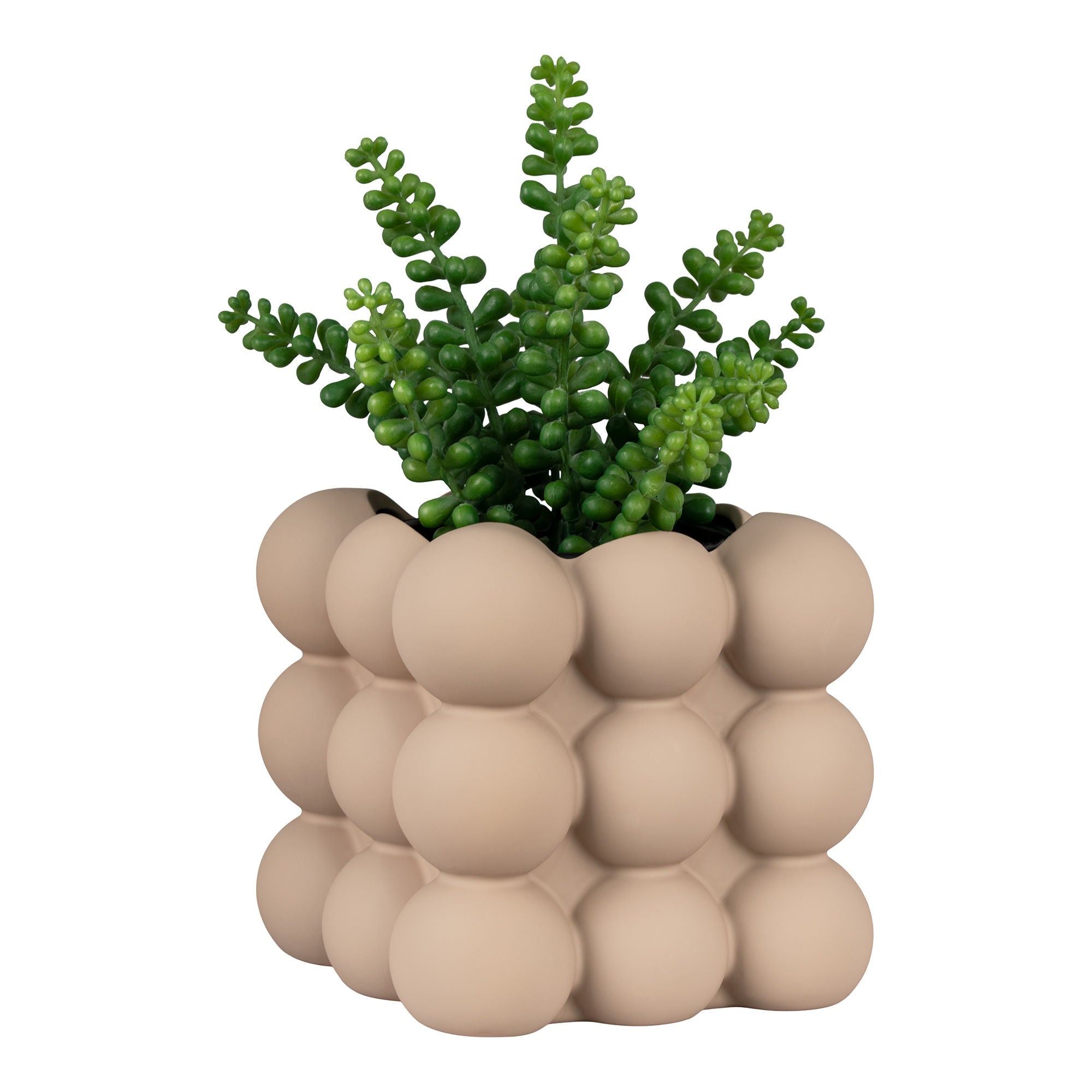 House Nordic Flowerpot, Ceramic, Brown, 13,5x13,5x13 Cm