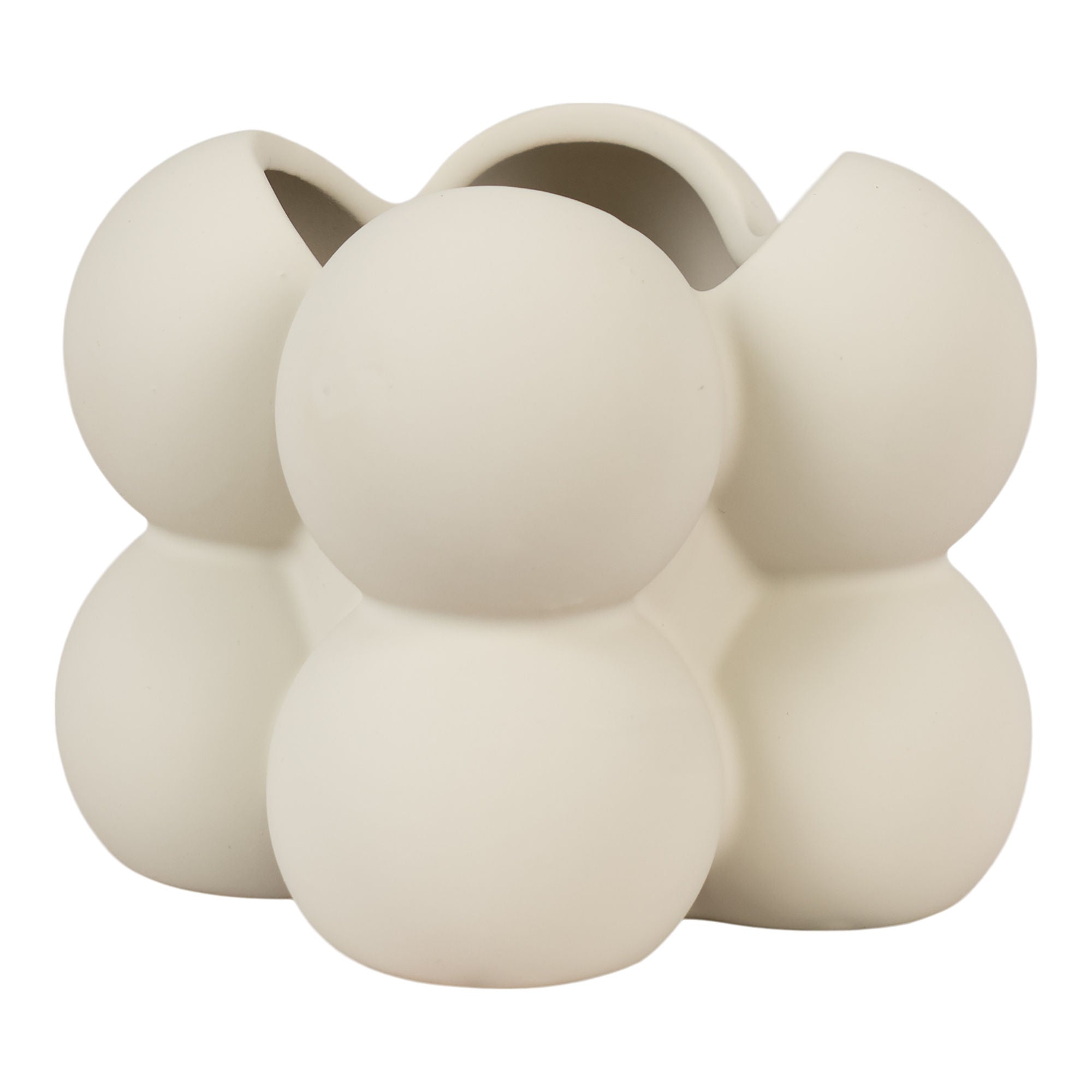 House Nordic Flowerpot, Ceramic, Grey, 9x9x8 Cm