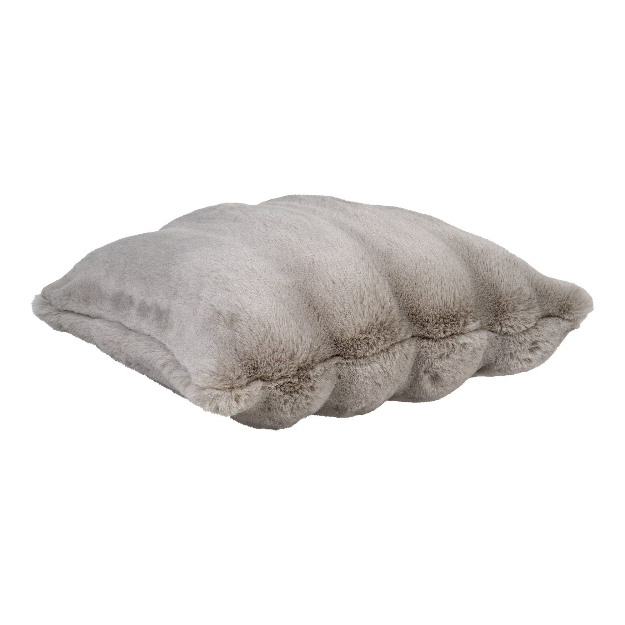 House Nordic Gelena Cushion, Artificial Fur, Beige, 45x45 Cm