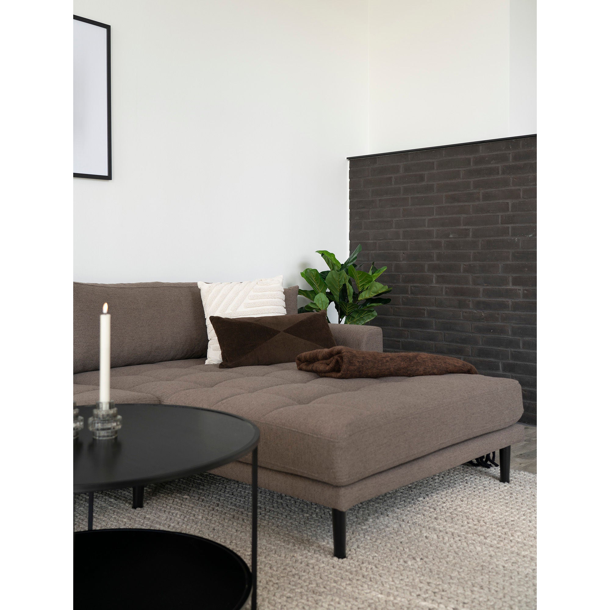 House Nordic Griffith Cushion, Brown, 30x60 Cm