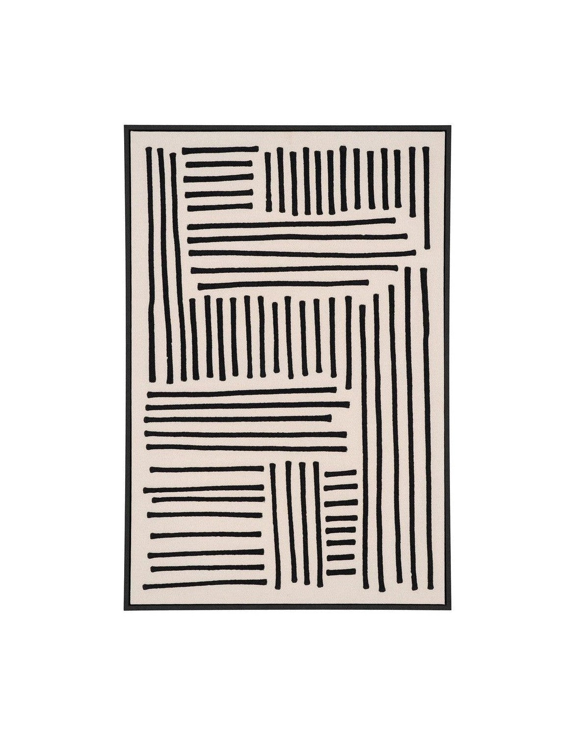 House Nordic Lipari Canvas Print, Canvas, Black/Beige, No.1, 60x90 Cm