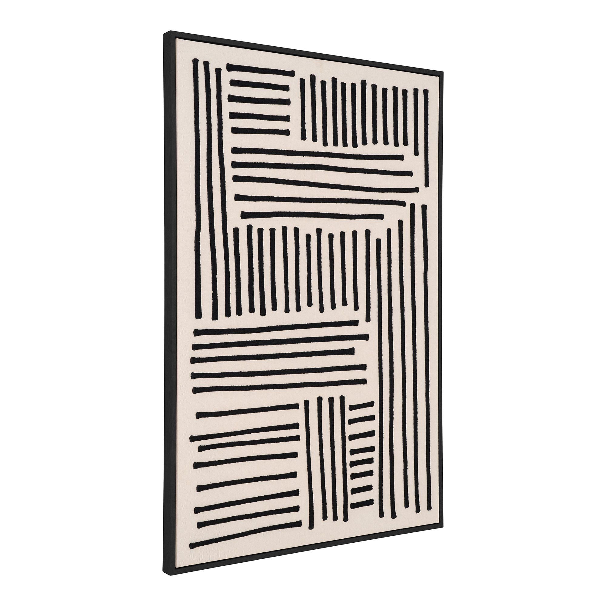 House Nordic Lipari Canvas Print, Canvas, Black/Beige, No.1, 60x90 Cm