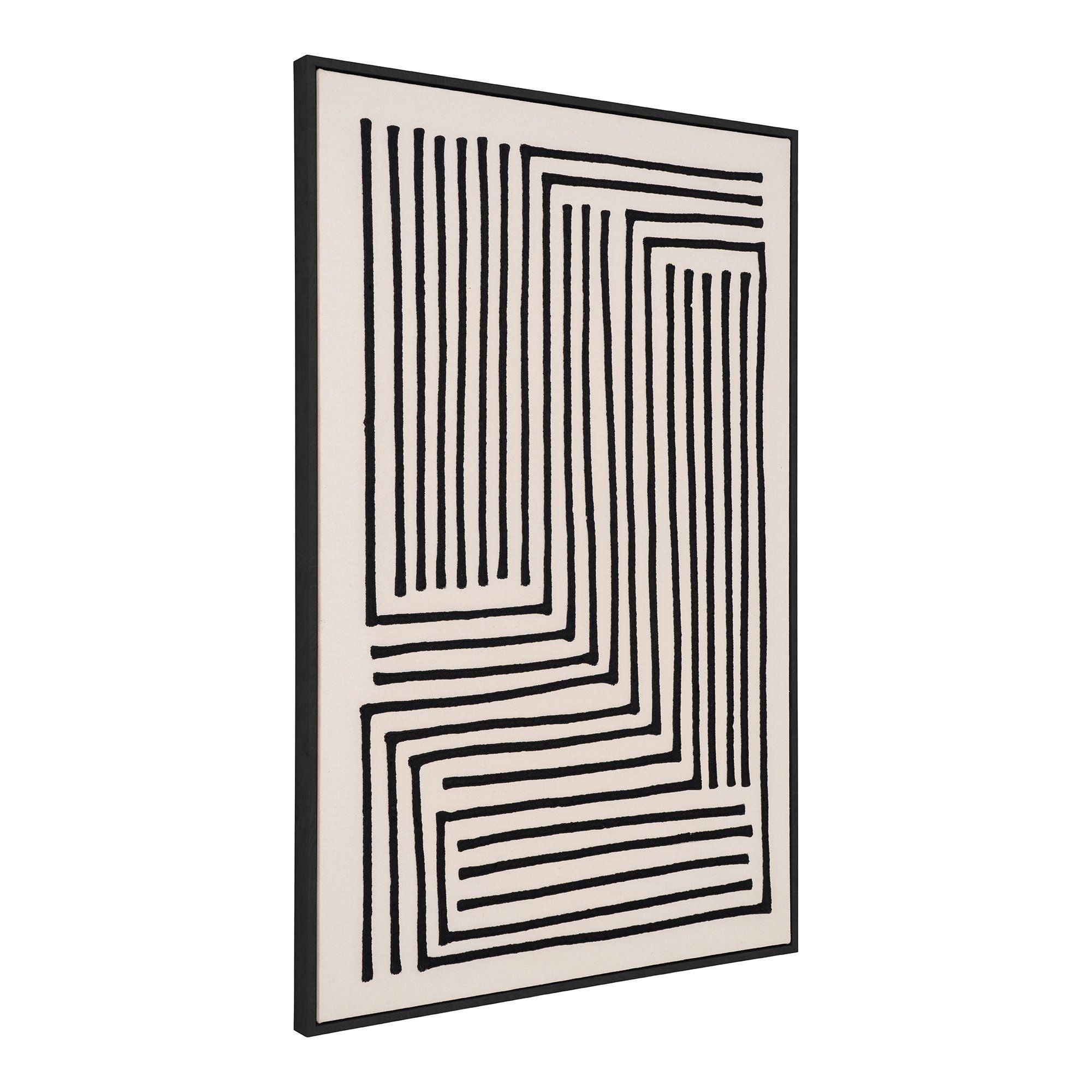 House Nordic Lipari Canvas Print, Canvas, Black/Beige, No.3, 60x90 Cm