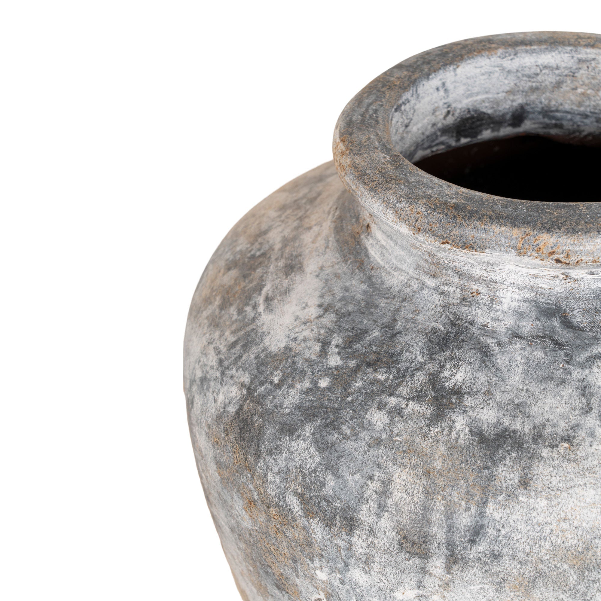House Nordic Santo Decoration Vase, Antique Light Grey, ø30x30 Cm