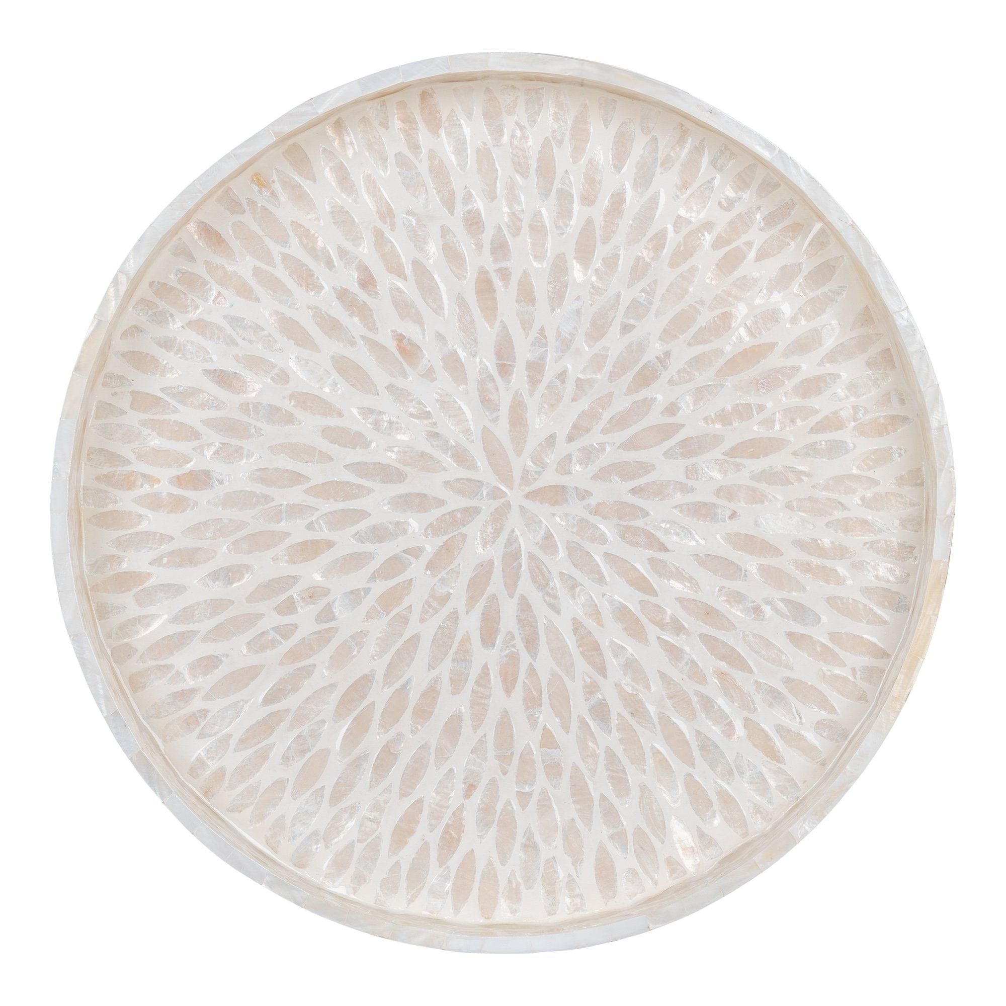 House Nordic Tray, Bamboo/Capiz, Beige, 40x40x3,5 Cm