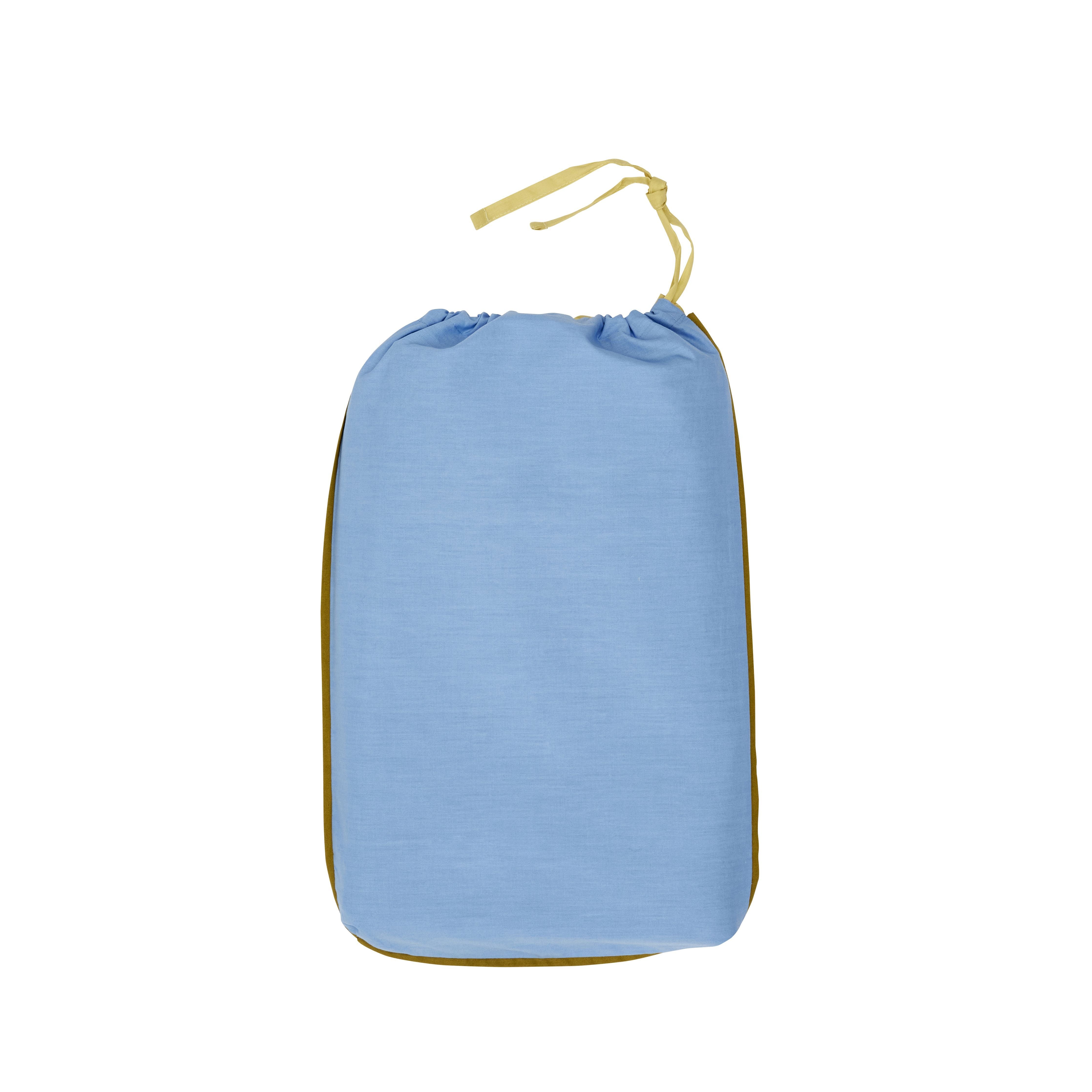 [product_category]-Hübsch Aki Bed Linen 60/200, Blue/Yellow-Hübsch-5712772114797-61405-HUB-2